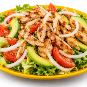 ensalada con pollo fajitas